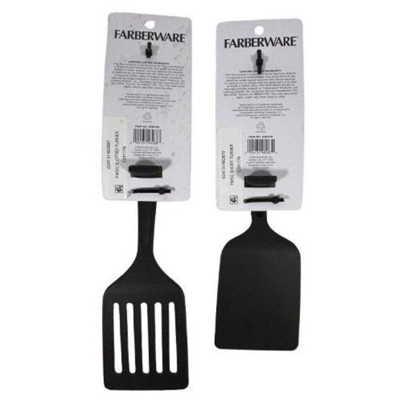 Set of 2 Farberware Short & Professional 13.5 in Turner Spatula Soft Grip Handle - Picture 2 of 6